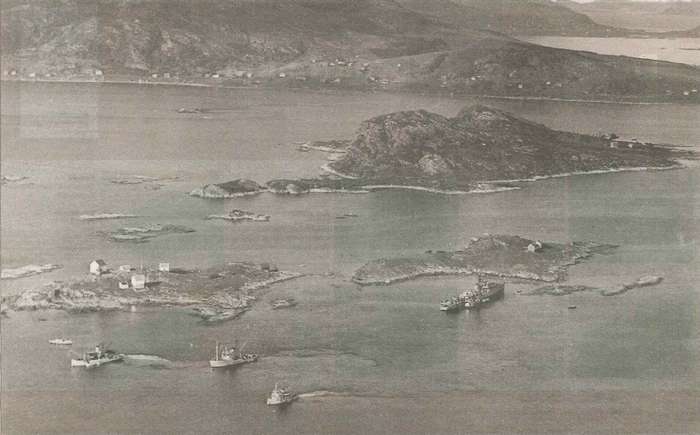 Illustrasjon frå «Då Stord grunnstøytte»